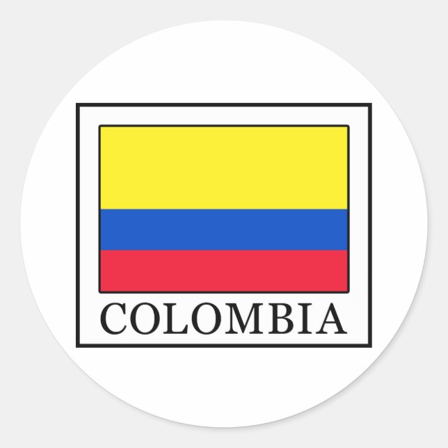 Pegatina Redonda Colombia (Anverso)