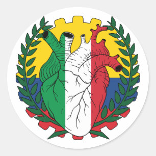 Pegatina Redonda Colombia Día de San Josefo Italia