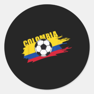 Pegatina Redonda Colombia Fútbol, Jersey Fútbol Selección Colombian