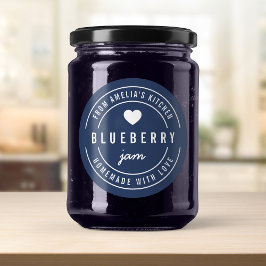 Pegatina Redonda Color de fondo editable casero con amor