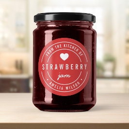 Pegatina Redonda Color de fondo editable De la cocina de