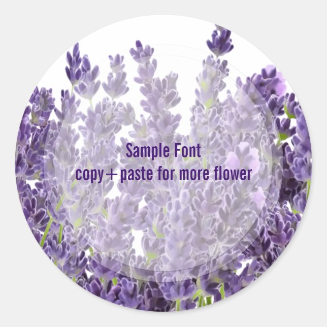 Pegatina Redonda Color de fondo PixDezine lavender/DIY (Anverso)