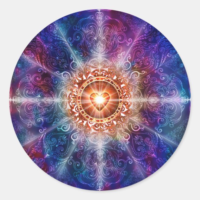 Pegatina Redonda Color de la constelación H080 (Anverso)