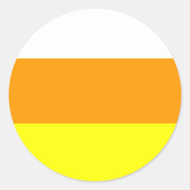 Pegatina Redonda Color de maíz dulce (Anverso)