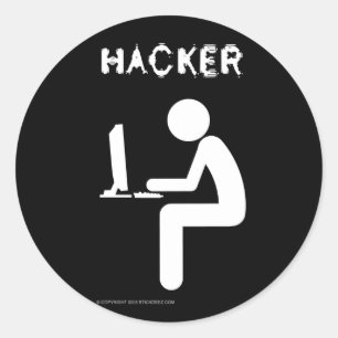 Pegatina Redonda Color del hacker