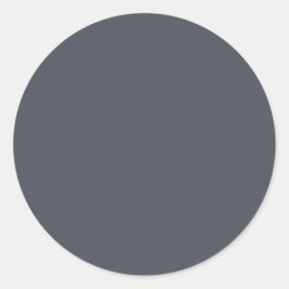 Pegatina Redonda Color moderno de la plancha gris del carbón vegeta