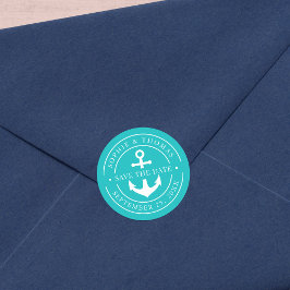 Pegatina Redonda Color modificable Anclaje de borde blanco Guardar 