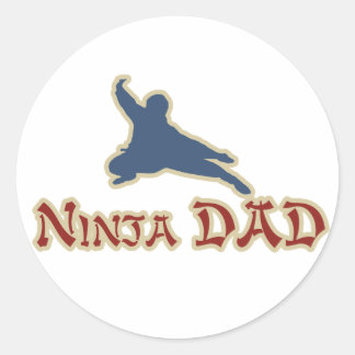 Pegatina Redonda Color Ninja Dad