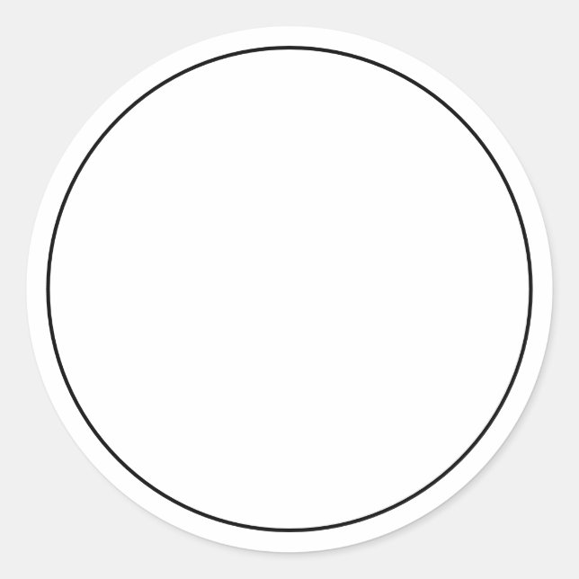 Pegatina Redonda Color Personalizado en blanco (Anverso)