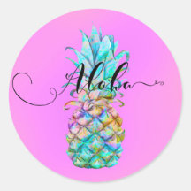 Color Rosa Tropical Salpicadura de Piña Luau Aloha