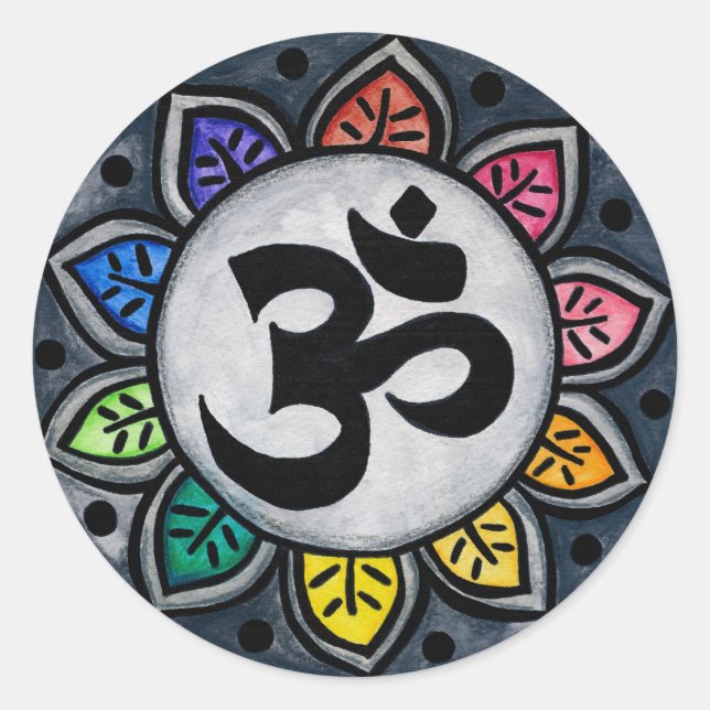 Pegatina Redonda Color sereno (Anverso)