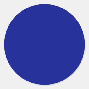 Pegatina Redonda Color sólido azul Phthalo