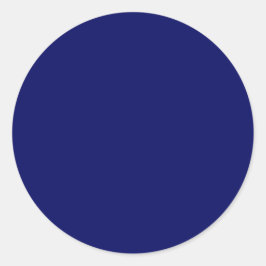 Pegatina Redonda Color sólido marino oscuro
