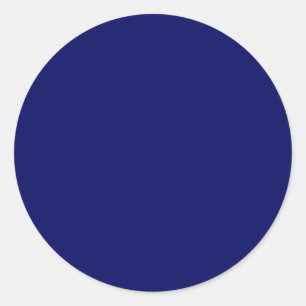Pegatina Redonda Color sólido marino oscuro