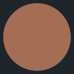 Pegatina Redonda Color sólido Naranja de terracota<br><div class="desc">Color sólido Naranja quemado de terracota. Color moderno.</div>