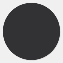 Pegatina Redonda Color sólido negro