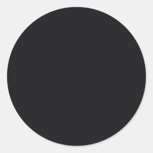 Pegatina Redonda Color sólido negro