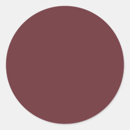 Pegatina Redonda Color sólido rojo del vino profundo