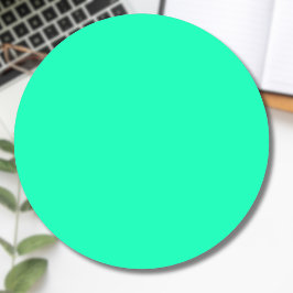 Pegatina Redonda Color sólido verde de la marea | Clásica | Elegant