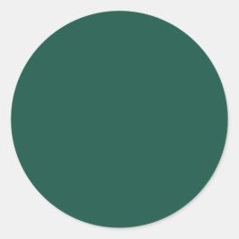 Pegatina Redonda Color sólido verde opal