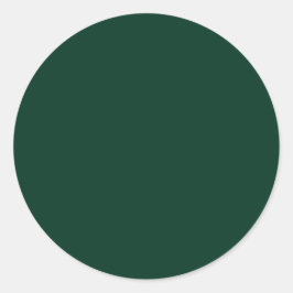 Pegatina Redonda Color sólido verde oscuro