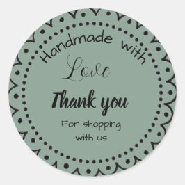 Pegatina Redonda Color verde sabio pegatinas de negocios