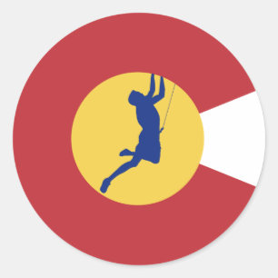 Pegatina Redonda Colorado Climbing
