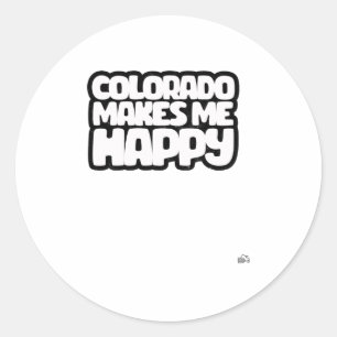 Pegatina Redonda Colorado me hace feliz