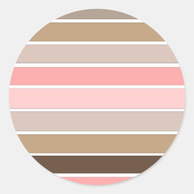 Pegatina Redonda Colores de conchas marinas (Anverso)