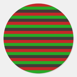 Pegatina Redonda colores de la bandera de Afganistán franjas país s