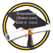 Colores De La Escuela De Graduación Oro Y Negro