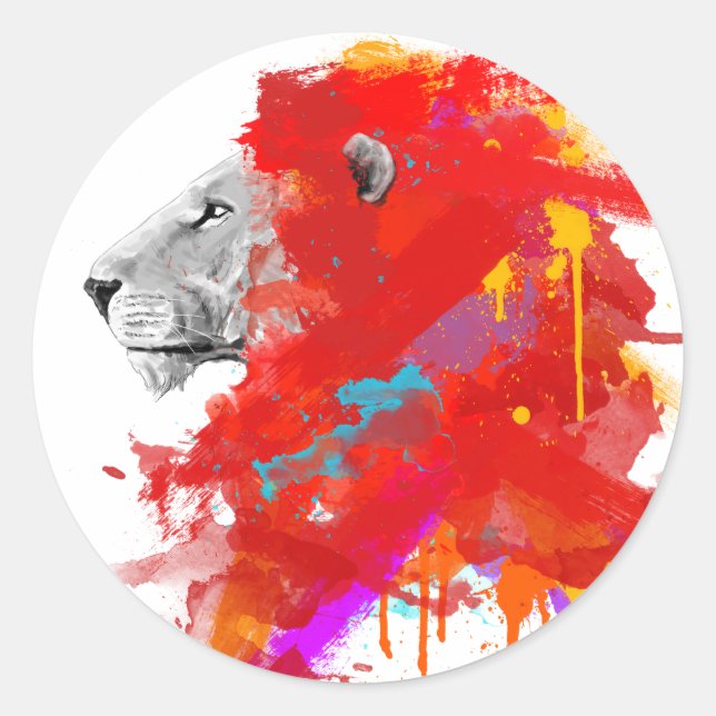 Pegatina Redonda Colores de valor (Anverso)