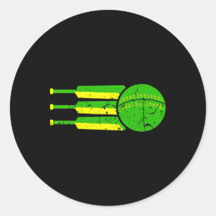Pegatina Redonda Colores del equipo de cricket Australia Atleta aus