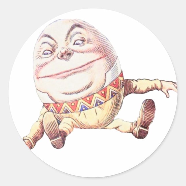 Pegatina Redonda Colores Humpty Dumpty (Anverso)