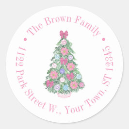 Pegatina Redonda Colores negrita Dirección de devolución de días fe