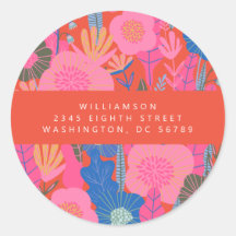 Colorida dirección de retorno floral del Boho rojo