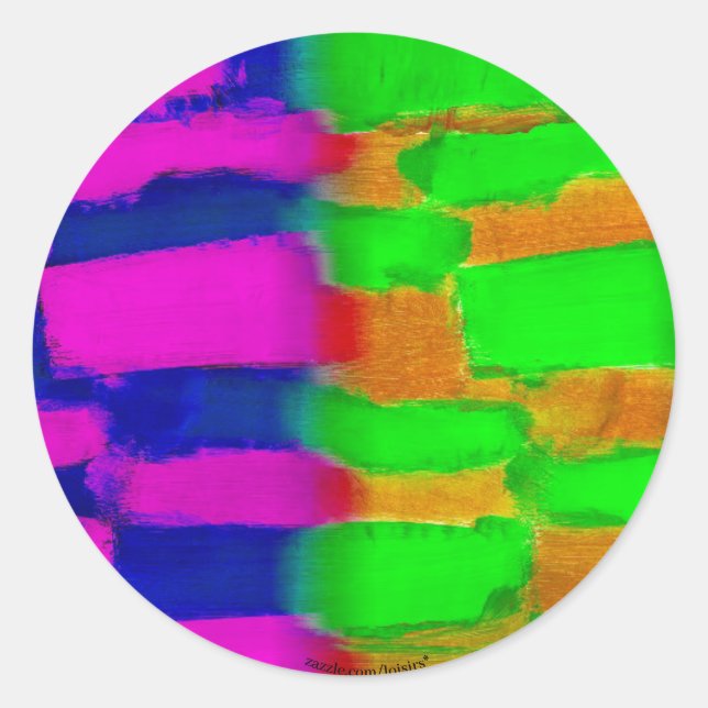 Pegatina Redonda Colorido (Anverso)