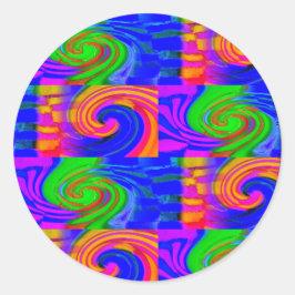 Pegatina Redonda Colorido