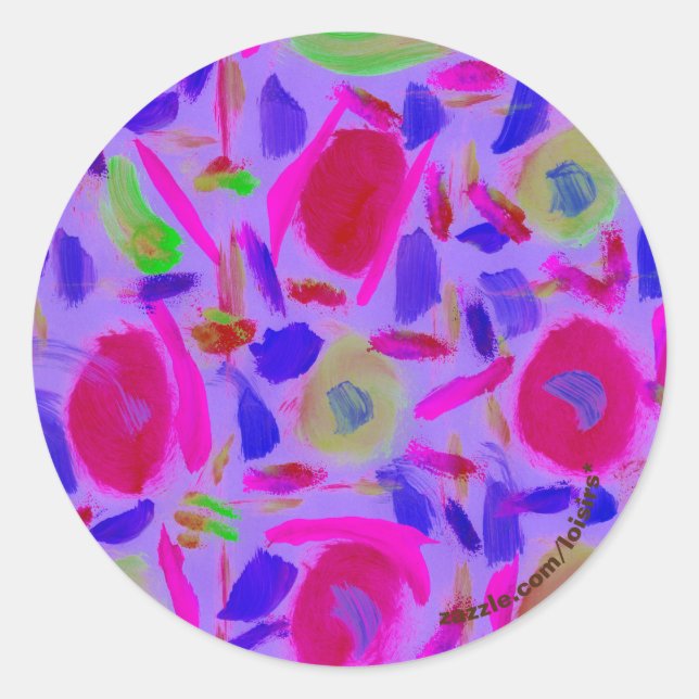 Pegatina Redonda Colorido (Anverso)