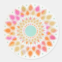 Colorido arcoiris Lotus Flower Mandala