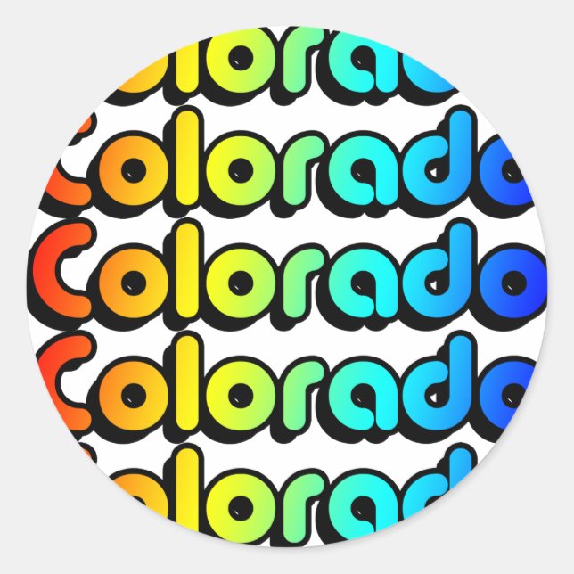 Pegatina Redonda colorido colorado. (Anverso)