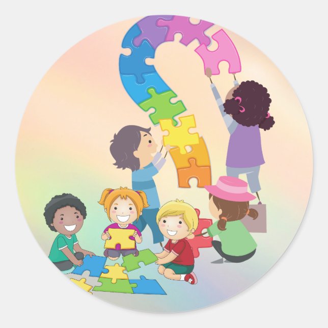 Pegatina Redonda colorido gigante (Anverso)