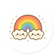 Colorido orgullo arcoiris de Kawaii