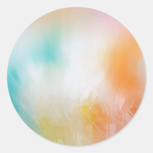 Pegatina Redonda Colorido Resumen Naranja amarillo rojo plantilla a