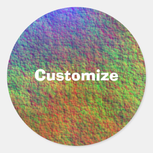 Pegatina Redonda Colorido Sea Bed II - Plantilla (Anverso)