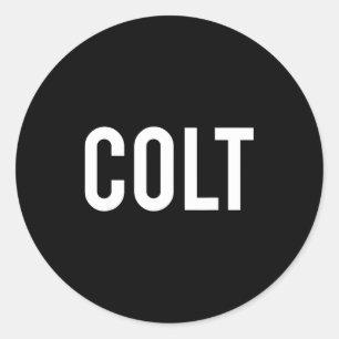 Pegatina Redonda Colt - Camiseta de regalo para fan divertido nombr