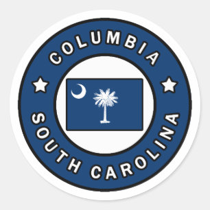 Pegatina Redonda Columbia South Carolina