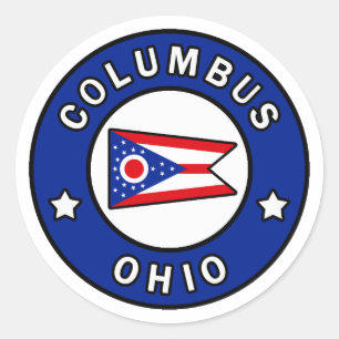 Pegatina Redonda Columbus Ohio