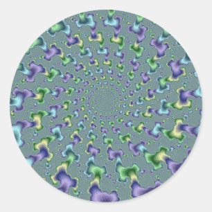 Pegatina Redonda Columnas del pedal - Fractal