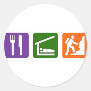 Pegatina Redonda Coma la escalada del sueño 2